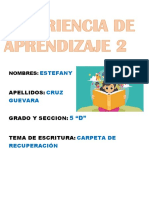 Experiencia de Aprendizaje 2 (Carpeta de Recuperación) Estefany Cruz Guevara 5D