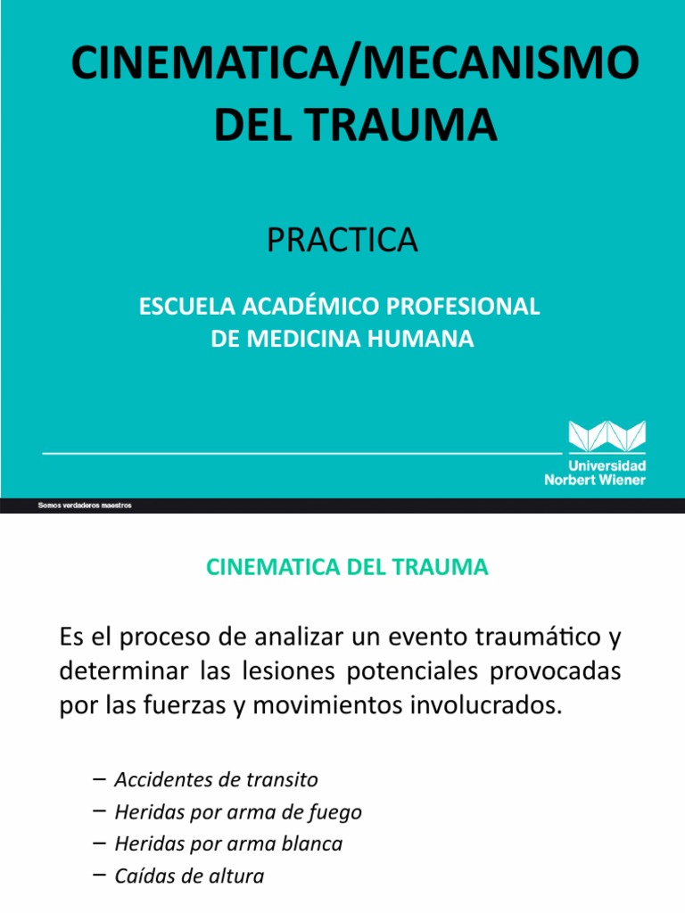 Cinemática del Trauma en Accidentes | PDF | Lesión | Cinemática