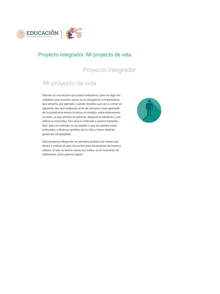 Módulo 2 G40 - Proyecto Integrador - Mi Proyecto de Vida | PDF ...