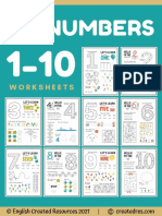 Numbers Activity Book Copyright 2022 English Created Resources