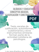 Tema-Tests Psicológicos y Educativos Conceptos Básicos, Clasificación y Construcción