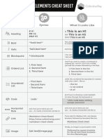 Markdown Cheat Sheet