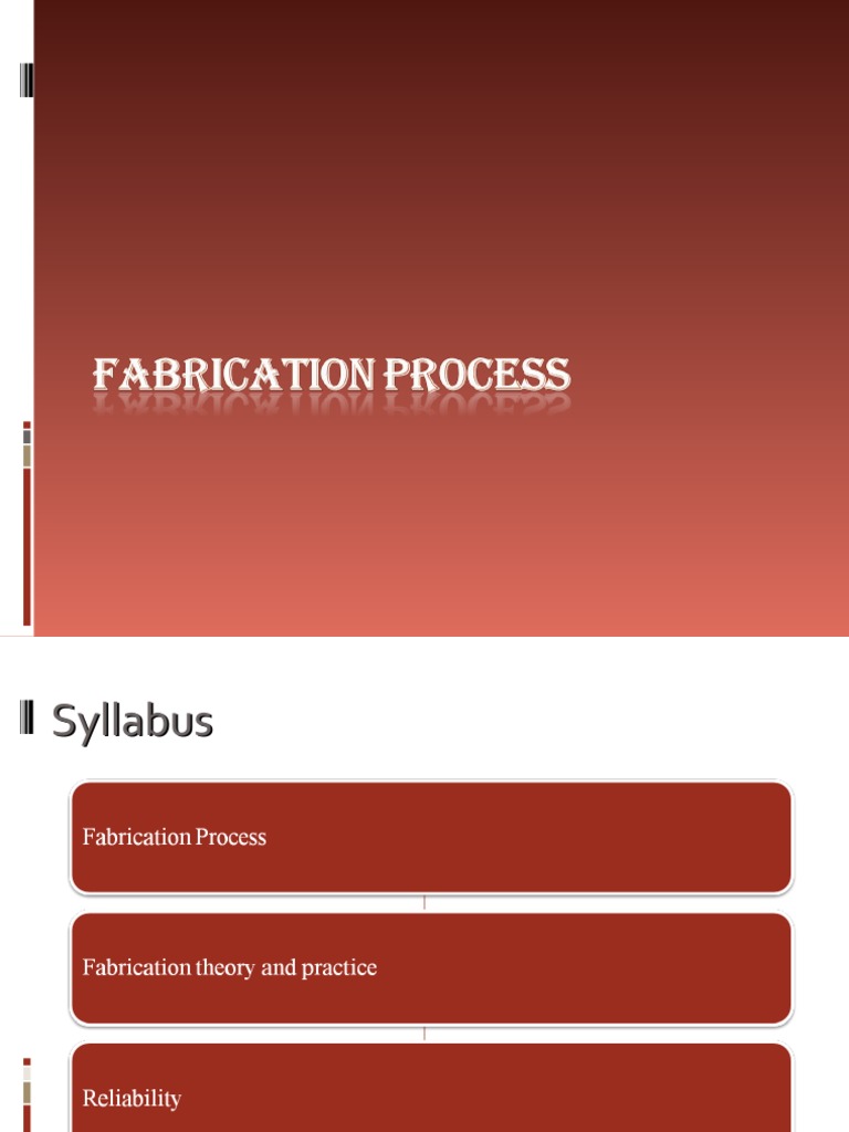 CMOS Fabrication Process Overview | PDF | Cmos | Mosfet