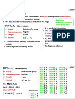 Data Transfer Group MOV Instrunctions