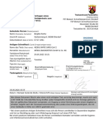 Bescheinigung Über Das Vorliegen Eines Positiven Oder Negativen Antigentests Zum Nachweis Des Sars-Cov-2 Virus Testzentrum/Teststelle