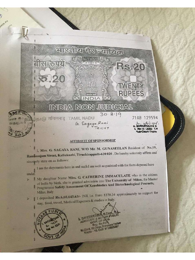 sponsorship Affidavit | PDF