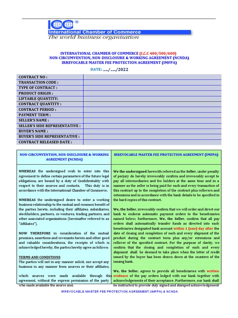 Ncnda+Imfpa Empty PDF 2 Conv | PDF | Arbitration | Business