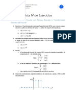 Lista de Exercícios TDF e TFTD