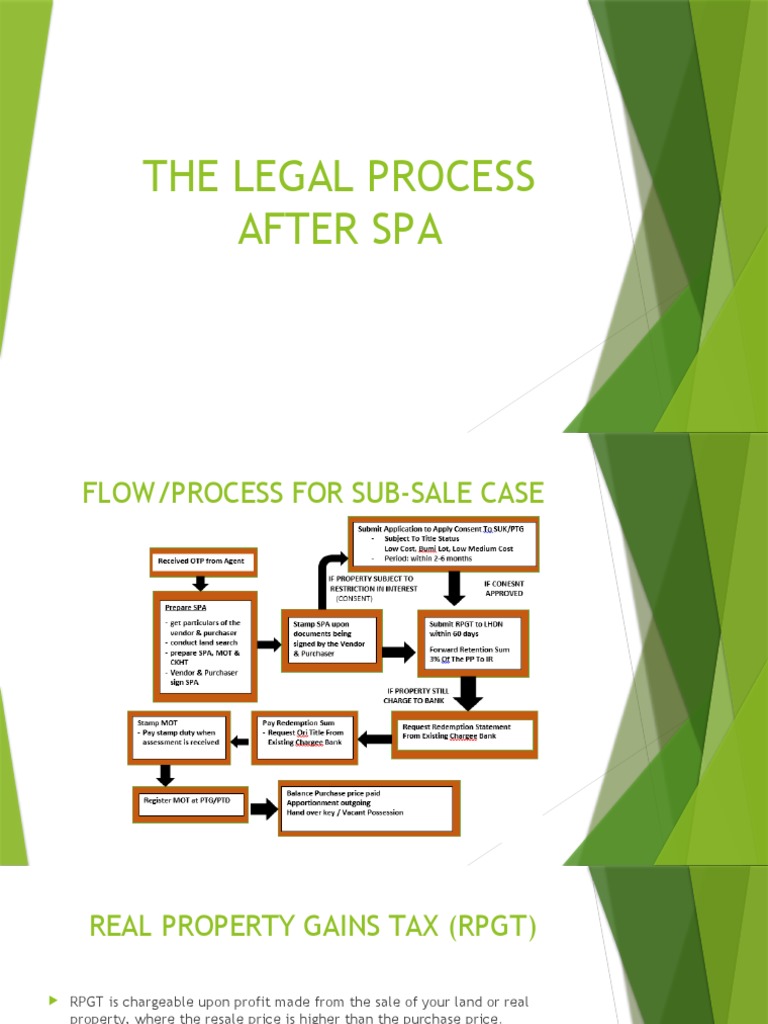 The Legal Process After Spa PDF Taxes Property