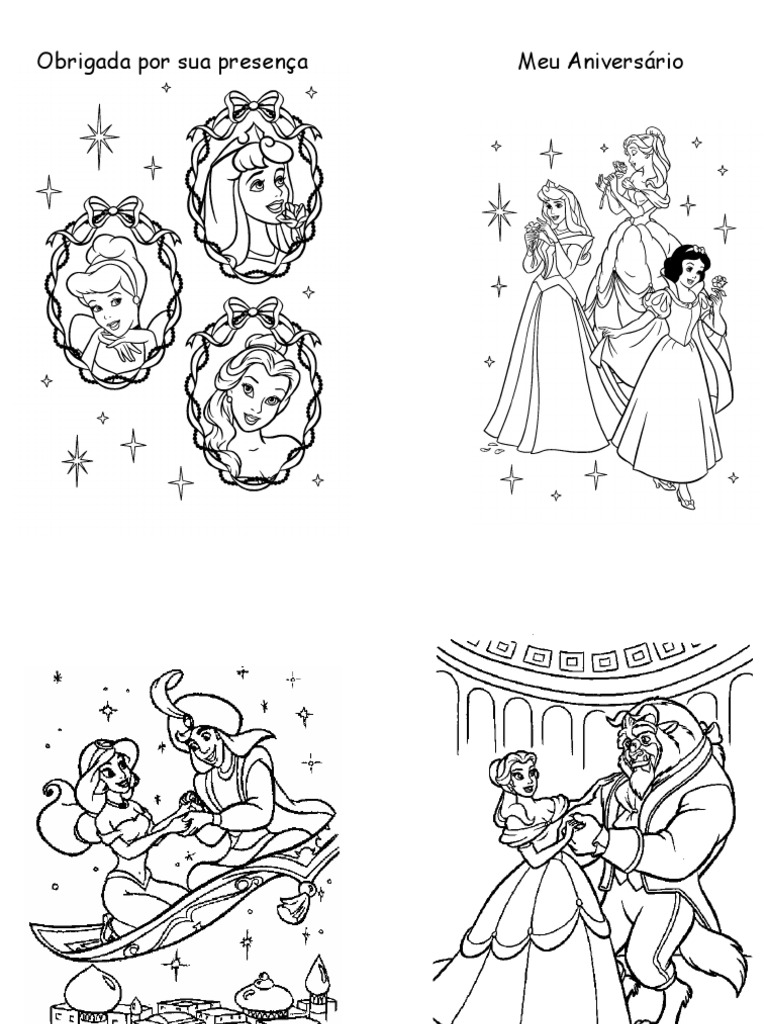 Mini - colorir: princesas