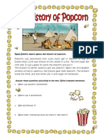 The History of Popcorn Grammar Drills Picture Description Exercises Readi - 76894