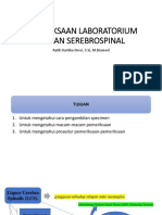 Pemeriksaan Laboratorium Cairan Serebrospinal