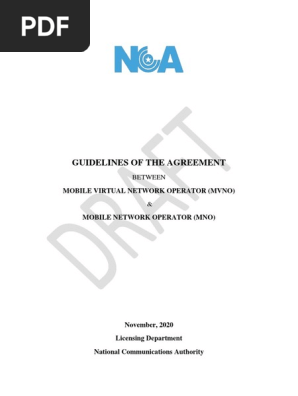 7. Guidelines of the Agreement Draft Bv