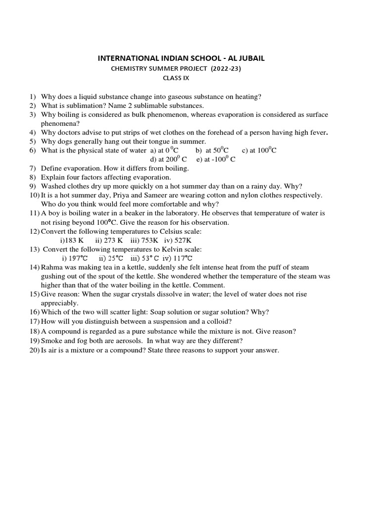 Summer Project (IX) 2022-23 | PDF | Technology & Engineering