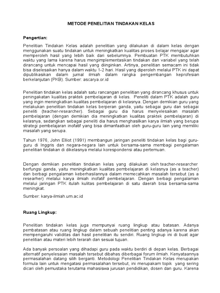 Contoh Jurnal Penelitian Tindakan Kelas yang Efektif dan Mudah Dipahami