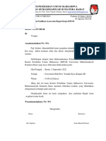 Permohonan Fasilitasi Pelantikan Dan Rapat Kerja