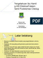 Tingkat Pengetahuan Ibu Hamil Tentang ASI Eksklusif Dalam Kelas Ibu Hamil Puskesmas Ciledug