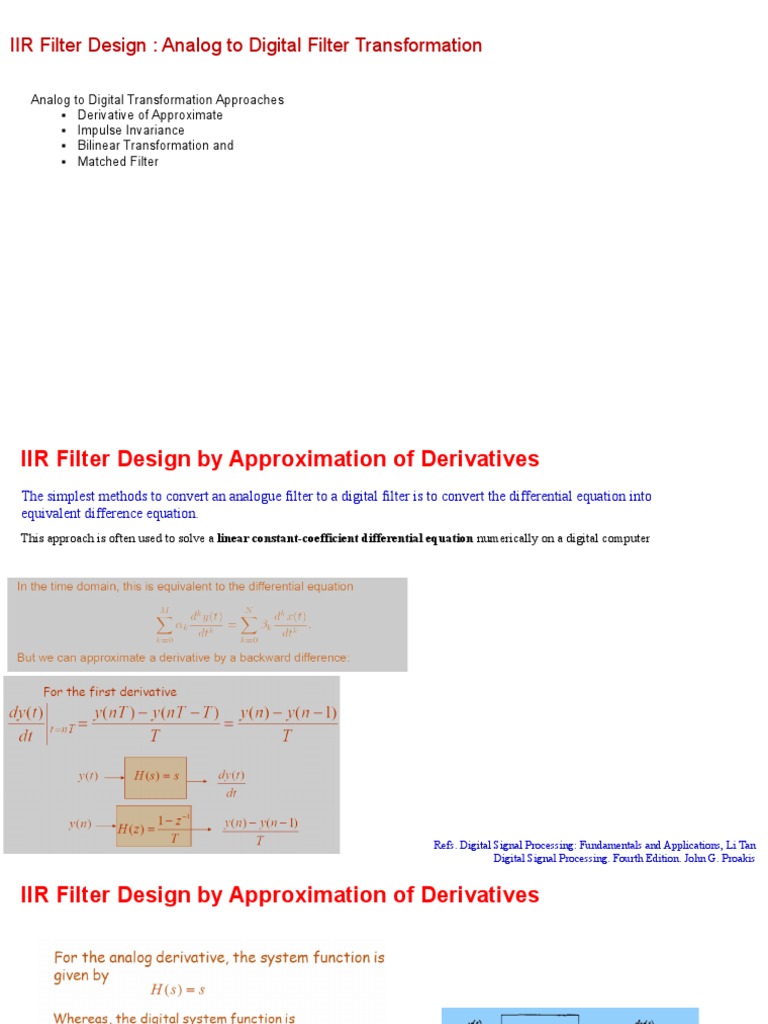 IIR Filter Design Techniques Explained | PDF | Digital Signal ...