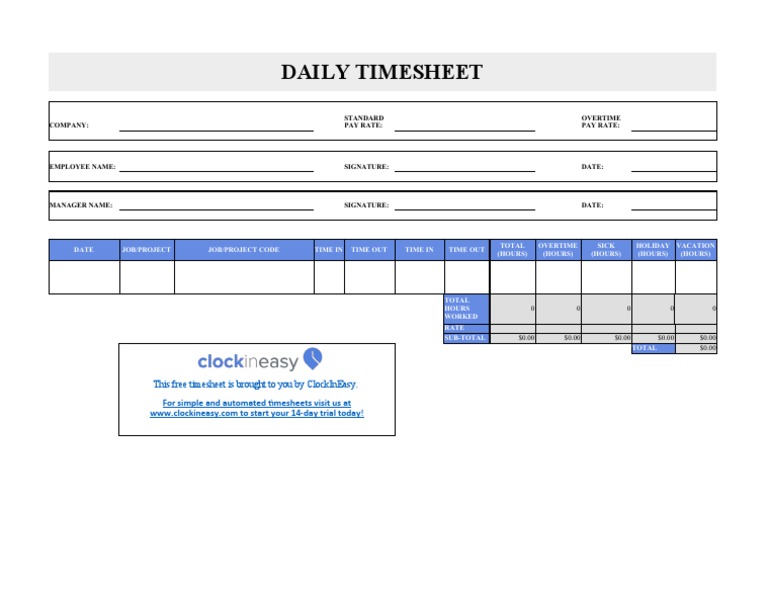 Daily Template | PDF