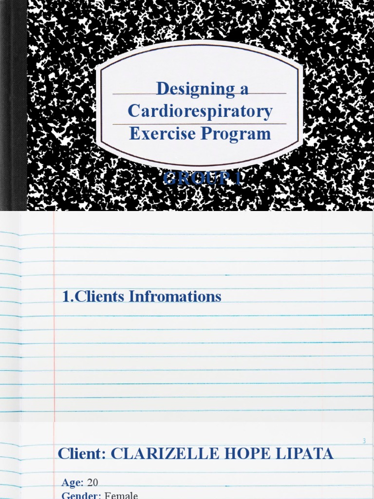 Group 1 - Cardiorespiratory Exercise Program | PDF | Heart Rate | Rates