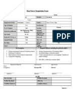 Man Power Requisition Form for Business Analyst