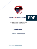 187 Beautiful Words in English Speak English Now Podcast With Georgiana