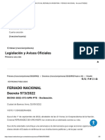 Boletin Oficial Republica Argentina - Feriado Nacional - Decreto 573_2022