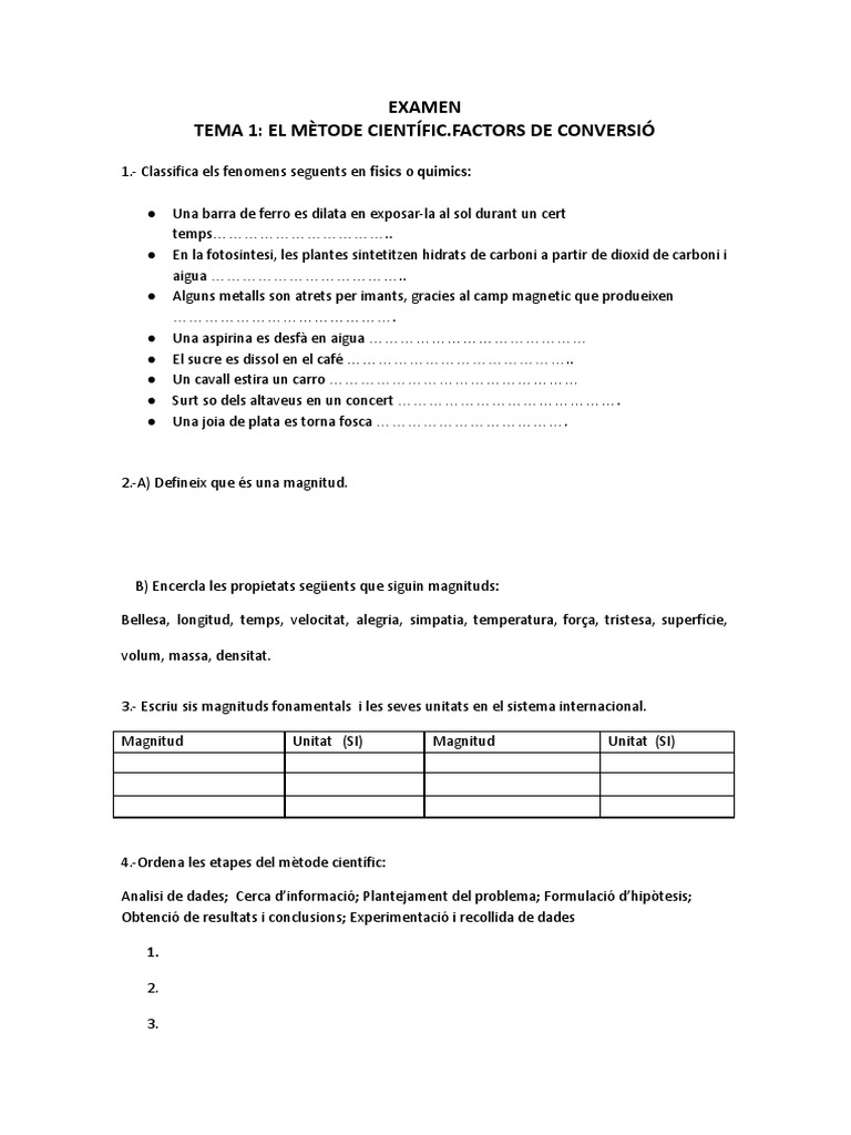 Examen t1 Factors de Conversio | PDF