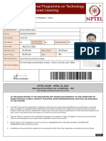 NPTEL Hall Ticket and Exam Instructions for Introduction to Research