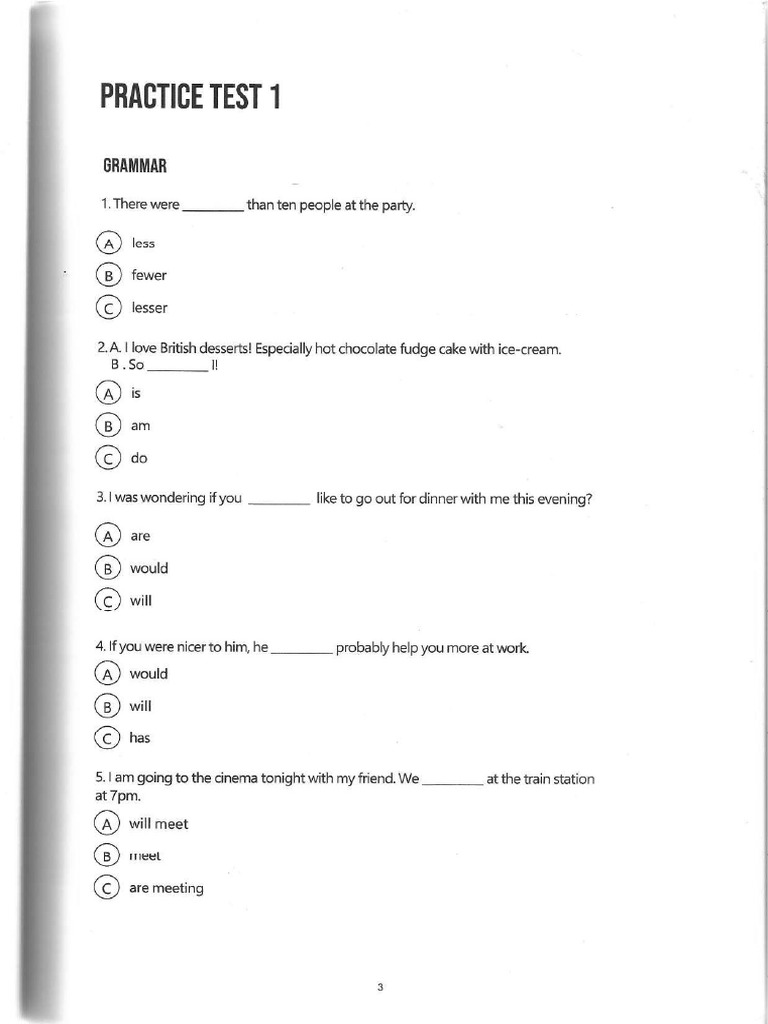 Aptis General Pre-Exam Workbook Practice Tests - Test 1 - Grammar and ...
