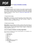 Machine Learing Algorithms