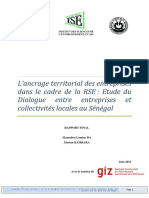 Etude RSE Senegal Dialogue Entreprise Collectivite Locale