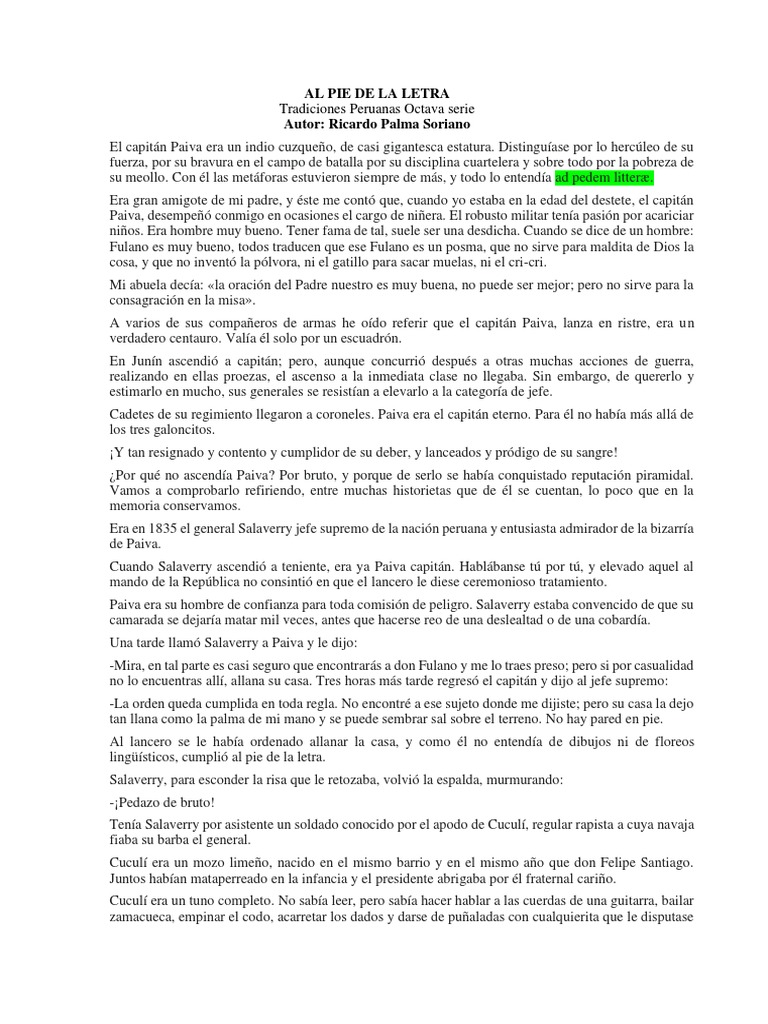 Al Pie De La Letra Pdf