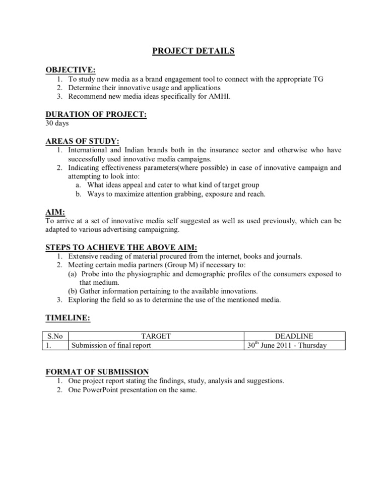Project Details | PDF | Business