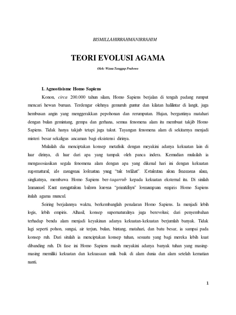 Evolusi Konsep Agama Manusia | PDF