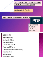 Thermoelectric Seminar