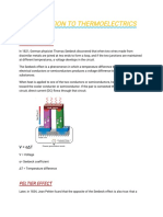 Introduction to Thermoelectrics: Seebeck, Peltier, and Thomson Effects