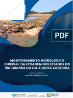 Monitoramento Hidrológico Especial Da Estiagem Nos Estados Do Rio Grande Do Sul e Santa Catarina - Boletim #04/2022