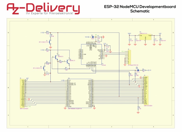 ESP-32 NodeMCU Developmentboard Schematic | PDF