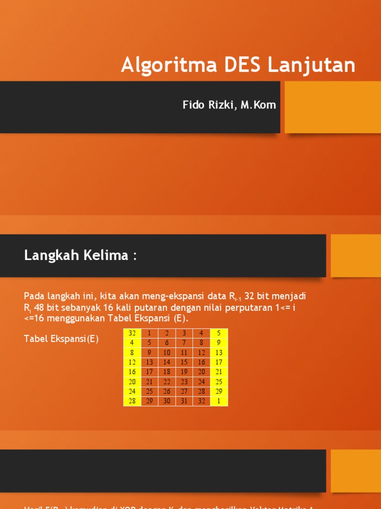 Algoritma DES Lanjutan | PDF