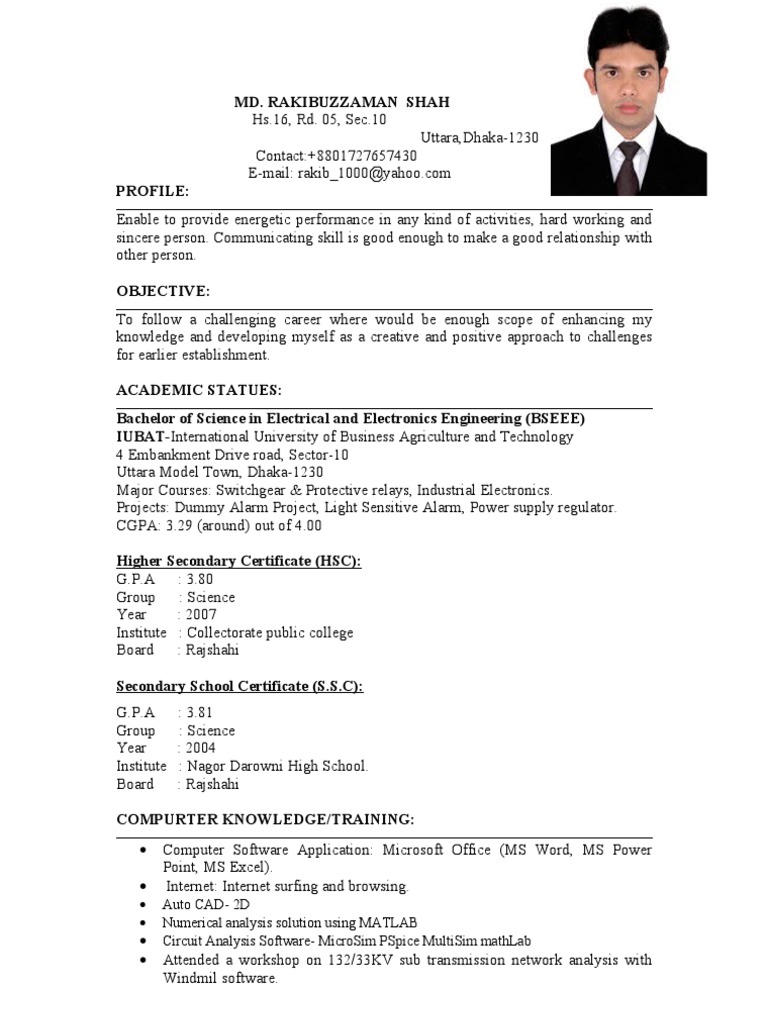 Cv Format For Bangladesh 45 Free Modern Resume Cv Templates - Riset