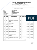 Print Kartu Hasil Studi Universitas Muhammadiyah Kendari