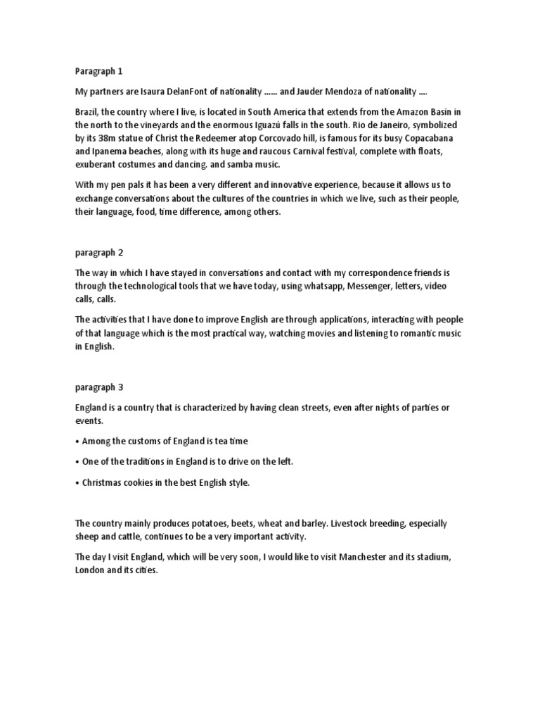 Cultural Exchange Through Pen Pals | PDF | Social Science