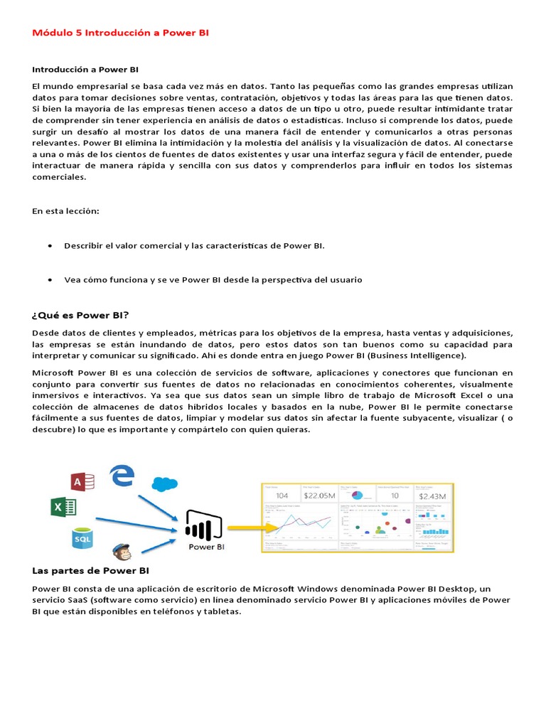 Introducción a Power BI: Fundamentos y Uso | PDF | Microsoft Azure ...