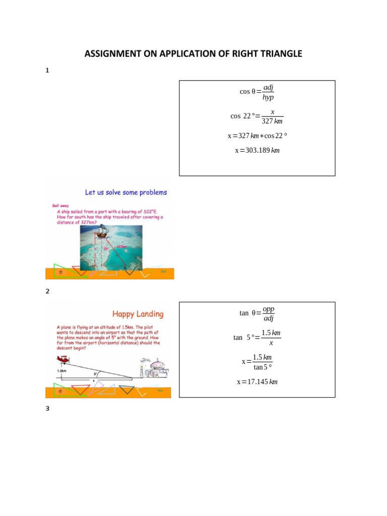 Application of Right Triangle | PDF