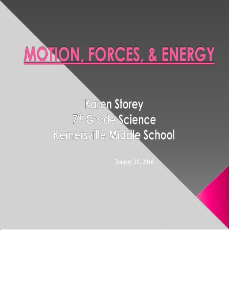 Forces Motion and Energy Teacher Notes | PDF | Force | Buoyancy