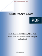 Company Law: M. S. RAMA RAO B.SC., M.A., M.L