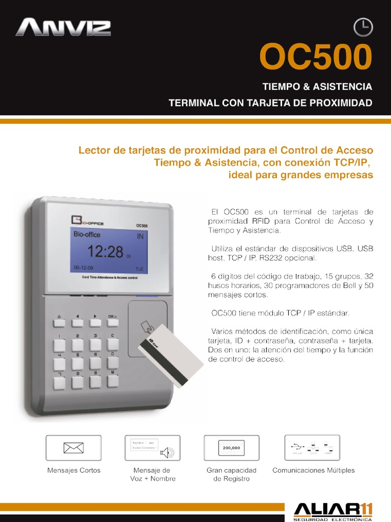 Control de Acceso OC-500 - 2018 | PDF