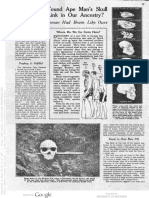 1922, Does Newly Found Ape Man's Skull Weld New Link in Our Ancestry