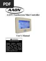 AAON Touchscreen Mini Controller Manual 160425